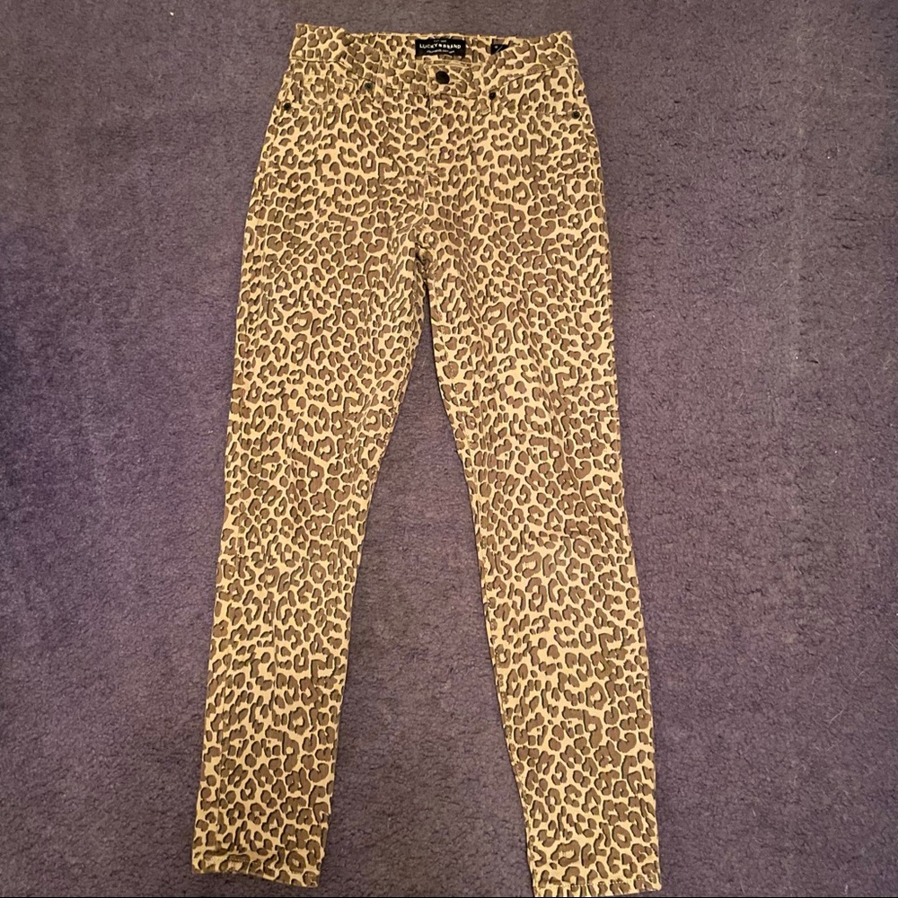 Lucky Brand Leopard Ava High Rise Skinny Jeans